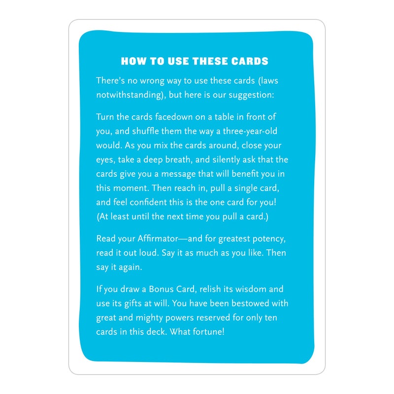 Knock Knock Affirmators! Original: 50 Affirmation Cards Deck For You Help Yourself without The Self-Helpy-Ness (50 Cards) - Image 2